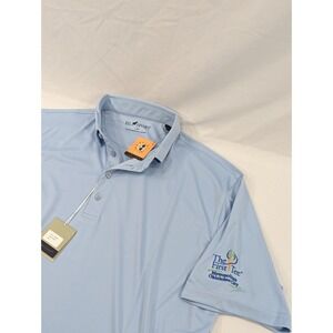NWT HL Sport Horn Legend Ice Blue Golf Polo Shirt‎ The First Tee oKC Mens Large